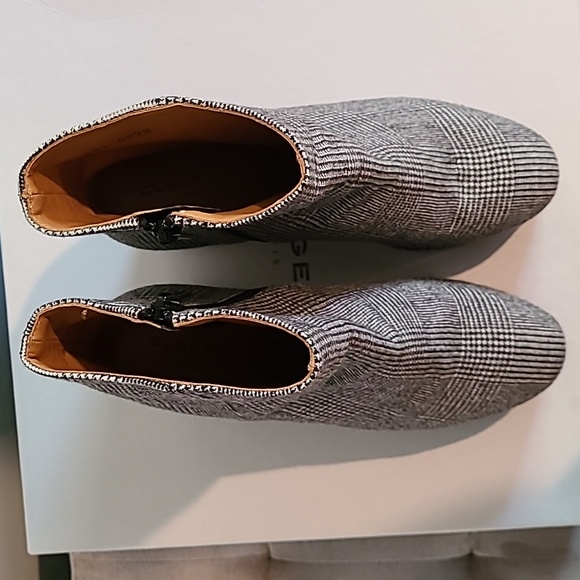 New without tags Clergerie Paris Belent Platform Boot sz 8 Gray Houndstooth - Picture 8 of 10